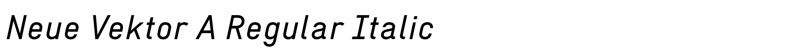Neue Vektor A Regular Italic
